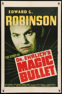 3j235 DR. EHRLICH'S MAGIC BULLET 1sh 1940 Edward G. Robinson searches for a cure for syphilis!