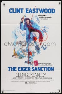 3j246 EIGER SANCTION 1sh 1975 Clint Eastwood's lifeline was held by the assassin he hunted!