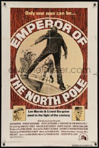 3j251 EMPEROR OF THE NORTH POLE 1sh 1973 Lee Marvin, Ernest Borgnine, Calle art, original title!