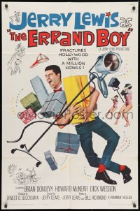 3j260 ERRAND BOY 1sh 1962 Jerry Lewis breaks up Hollywood inside-out & funny-side up!