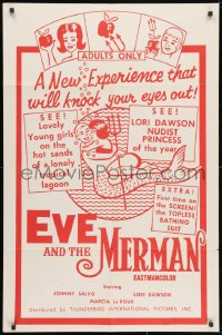 3j263 EVE & THE MERMAN 1sh 1965 fish & nudity, see Lori Dawson nudist princess of the year!