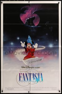 3j272 FANTASIA DS 1sh R1990 Disney classic 50th anniversary commemorative edition!
