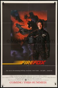 3j290 FIREFOX advance 1sh 1982 cool C.D. de Mar art of the flying killing machine & Clint Eastwood!
