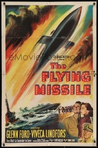 3j298 FLYING MISSILE 1sh 1951 Glenn Ford, Viveca Lindfors, the smart bomb that stalks its prey!