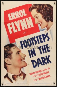 3j300 FOOTSTEPS IN THE DARK 1sh 1941 Errol Flynn, Brenda Marshall