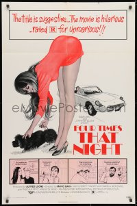 3j307 FOUR TIMES THAT NIGHT 1sh 1972 Mario Bava comedy, fantastic sexy artwork!