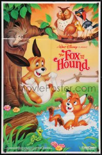 3j308 FOX & THE HOUND 1sh R1988 two friends who didn't know they were supposed to be enemies!