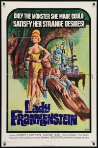 3j493 LADY FRANKENSTEIN 1sh 1972 La figlia di Frankenstein, sexy Italian horror!