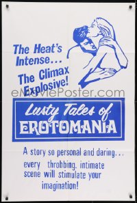 3j539 LUSTY TALES OF EROTOMANIA Canadian 1sh 1974 every throbbing scene will stimulate your imagination!