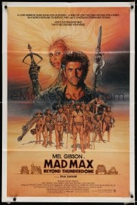 3j545 MAD MAX BEYOND THUNDERDOME advance 1sh 1985 art of Mel Gibson & Tina Turner by Richard Amsel!