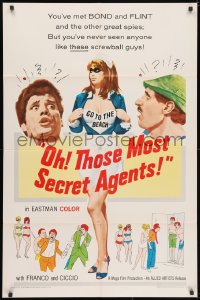 3j629 OH THOSE MOST SECRET AGENTS 1sh 1966 002 agenti segretissimi, wacky Franco & Ciccio!