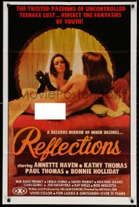 3j715 REFLECTIONS 19x25 1sh 1977 Annette Haven, great sexy mirror artwork by Giguilliat!