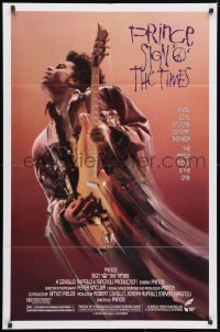 3j805 SIGN 'O' THE TIMES 1sh 1987 rock and roll concert, great image of Prince w/guitar!