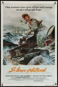 3j806 SILENCE OF THE NORTH 1sh 1981 artwork of Ellen Burstyn braving the river rapids alone!