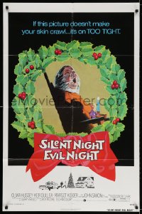 3j808 SILENT NIGHT EVIL NIGHT 1sh 1975 this gruesome image will surely make your skin crawl!