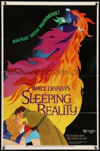 3j818 SLEEPING BEAUTY 1sh R1970 Walt Disney cartoon fairy tale fantasy classic!