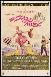 3j833 SOUND OF MUSIC 1sh 1965 classic artwork of Julie Andrews by Howard Terpning, pre-awards!