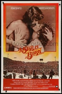 3j840 STAR IS BORN 1sh 1977 Kris Kristofferson, Barbra Streisand, rock 'n' roll concert image!