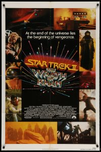 3j843 STAR TREK II 1sh 1982 The Wrath of Khan, Leonard Nimoy, William Shatner, sci-fi sequel!