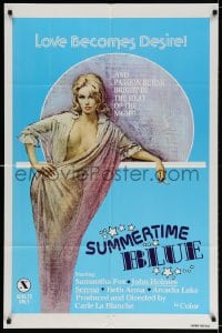 3j866 SUMMERTIME BLUE 1sh 1978 love becomes desire & passion burns in the heat of the night!