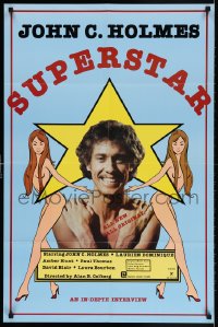 3j871 SUPERSTAR 24x36 1sh 1978 close-up John Holmes in star with art of sexy naked women!
