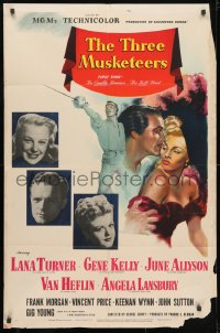 3j903 THREE MUSKETEERS style C 1sh 1948 Lana Turner, Gene Kelly, June Allyson, Angela Lansbury