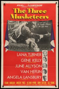 3j904 THREE MUSKETEERS style D 1sh 1948 Lana Turner, Gene Kelly, June Allyson, Angela Lansbury