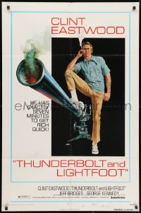 3j913 THUNDERBOLT & LIGHTFOOT style C 1sh 1974 art of Clint Eastwood with HUGE gun by McGinnis!