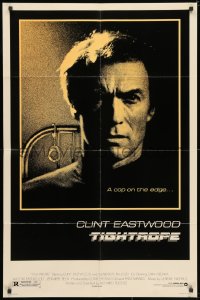 3j916 TIGHTROPE 1sh 1984 Clint Eastwood is a cop on the edge, cool handcuff image!