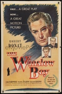 3j981 WINSLOW BOY 1sh 1950 Robert Donat, Cedric Hardwicke, from Terence Rattigan's play!