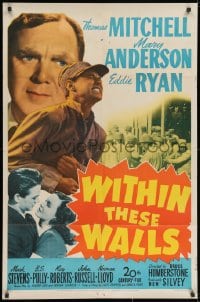 3j982 WITHIN THESE WALLS 1sh 1945 Thomas Mitchell, Mary Anderson, Eddie Ryan, prison escape!
