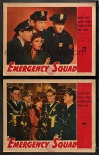3k829 EMERGENCY SQUAD 2 LCs 1940 firefighters Robert Paige, Richard Denning & Louise Campbell!