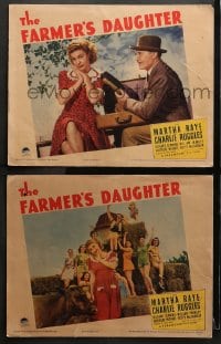 3k831 FARMER'S DAUGHTER 2 LCs 1940 great images of zany Martha Raye & Charlie Ruggles!