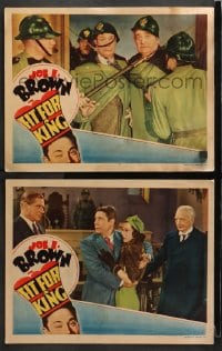 3k833 FIT FOR A KING 2 LCs 1937 Joe E. Brown, drama of royalty that would make a horse laugh!