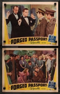 3k836 FORGED PASSPORT 2 LCs 1939 Guy Wilkerson & Lyle Talbot in tuxedos and uniforms with June Lang!