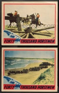 3k837 FORTY THOUSAND HORSEMEN 2 LCs 1941 Australian World War I movie, same story told in Gallipoli!