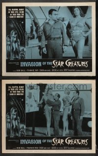 3k858 INVASION OF THE STAR CREATURES 2 LCs 1962 evil, beautiful, in their veins - blood of monsters!