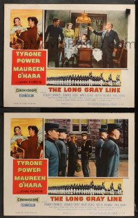 3k878 LONG GRAY LINE 2 LCs 1954 West Point cadet Tyrone Power, Maureen O'Hara, Ward Bond!