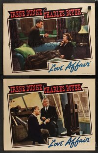 3k879 LOVE AFFAIR 2 LCs 1939 Charles Boyer & pretty Irene Dunne, Leo McCarey!
