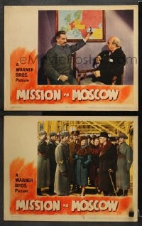 3k900 MISSION TO MOSCOW 2 LCs 1943 Ann Harding & Walter Huston, Michael Curtiz directed!