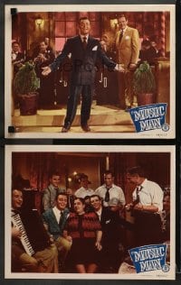 3k906 MUSIC MAN 2 LCs 1948 Big Band leader Jimmy Dorsey singing with Orchestra and fan!