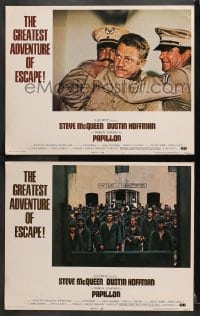 3k922 PAPILLON 2 LCs 1973 Steve McQueen & Dustin Hoffman escape Devil's Island!