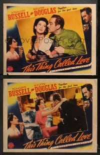3k977 THIS THING CALLED LOVE 2 LCs 1941 Rosalind Russell & Melvyn Douglas together for the first time!