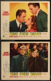 3k991 WEST POINT WIDOW 2 LCs 1941 Anne Shirley, Richard Carlson & Richard Denning, Robert Siodmak!