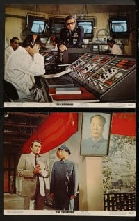 3k094 CHAIRMAN 8 color 11x14 stills 1969 Intelligence can't keep Gregory Peck alive much longer!