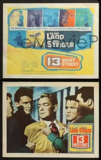 3k021 13 WEST STREET 8 LCs 1962 Alan Ladd, Rod Steiger, as shocking as a scream in the night!