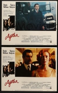 3k030 AGATHA 8 LCs 1979 images of Dustin Hoffman & Vanessa Redgrave as Christie!