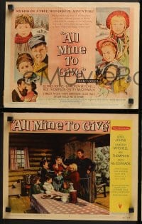 3k033 ALL MINE TO GIVE 8 LCs 1957 Glynis Johns, Cameron Mitchell, Rex Thompson!