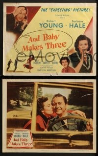 3k036 AND BABY MAKES THREE 8 LCs 1949 Robert Young & Barbara Hale in the expecting picture!