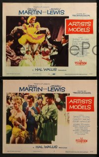3k040 ARTISTS & MODELS 8 LCs 1955 Dean Martin & Jerry Lewis, sexy Shirley MacLaine!